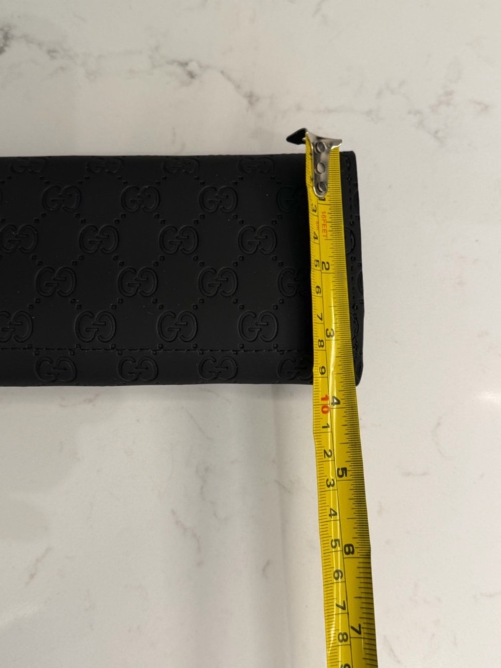 Embossed Leather Wallet with Silver-Tone Hardware - Picture 4 of 10